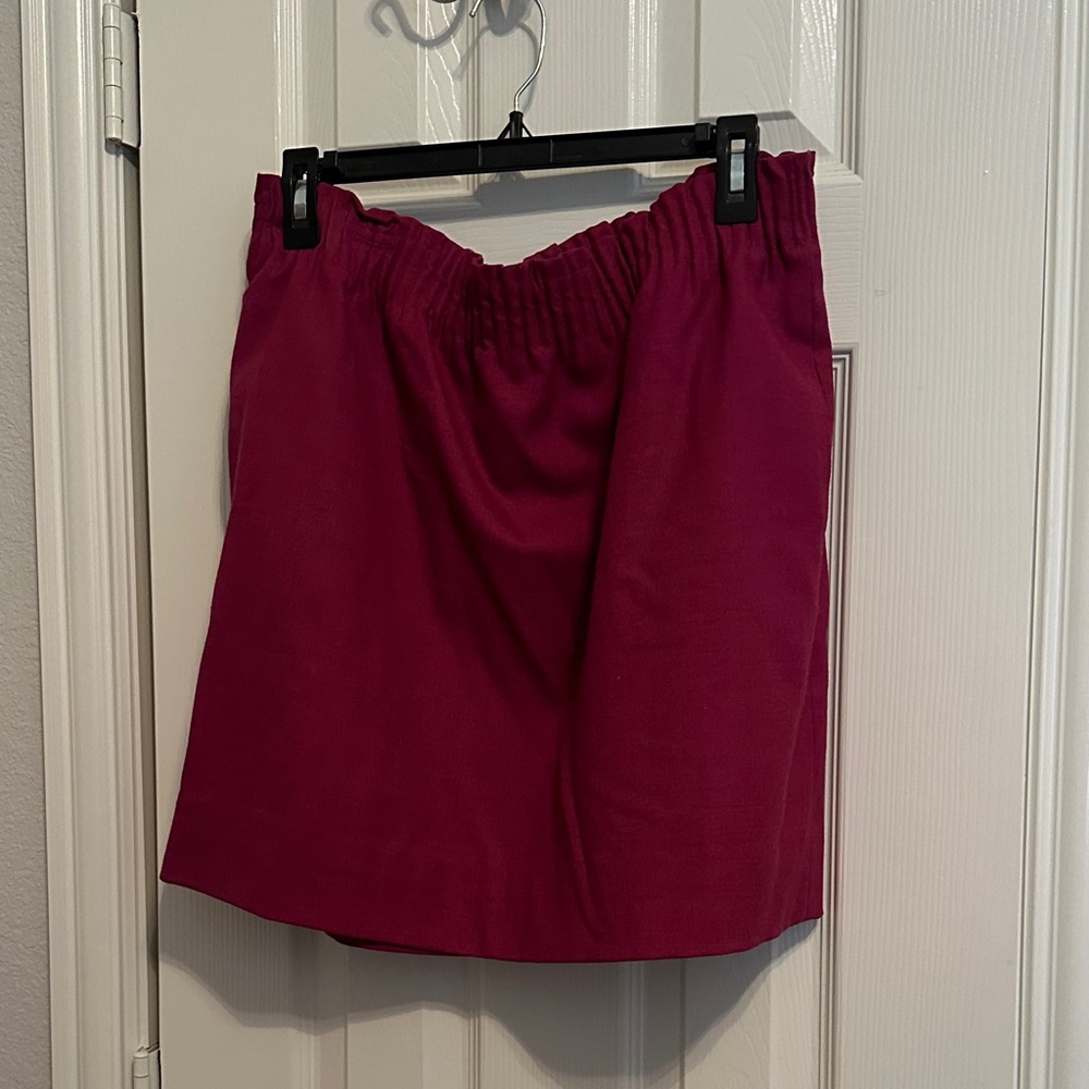 J. Crew Women's Skirt w/pockets in Rich Burgundy jewel tone